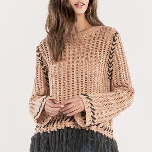 Boho Mesh Sweater with fringe